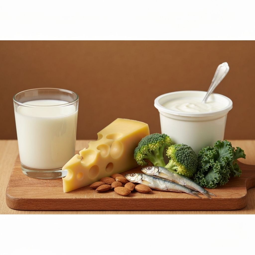 Ilustrasi sumber kalsium alami
